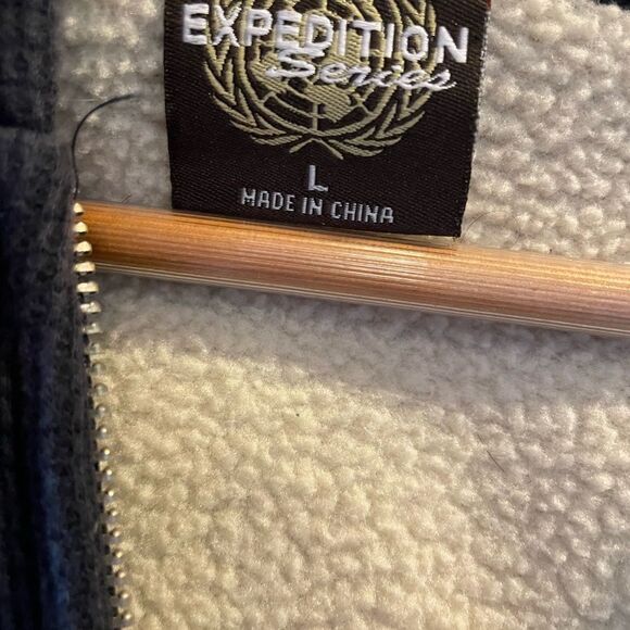 Expedition CA LAKE TAHOE Sherpa Lined Zip Up Mens Jacket L - Picture 7 of 16